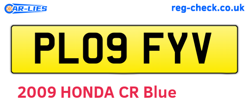 PL09FYV are the vehicle registration plates.
