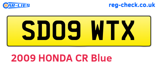 SD09WTX are the vehicle registration plates.