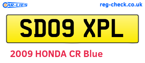 SD09XPL are the vehicle registration plates.