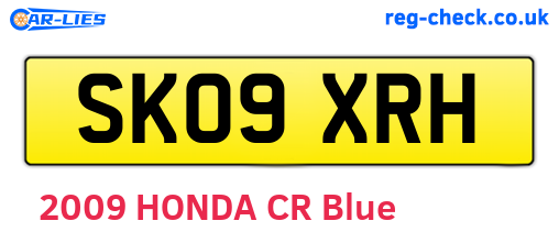 SK09XRH are the vehicle registration plates.