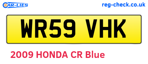 WR59VHK are the vehicle registration plates.