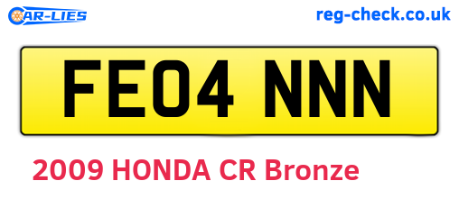 FE04NNN are the vehicle registration plates.