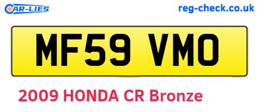 MF59VMO are the vehicle registration plates.