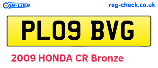 PL09BVG are the vehicle registration plates.