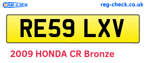 RE59LXV are the vehicle registration plates.