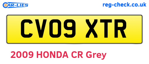 CV09XTR are the vehicle registration plates.