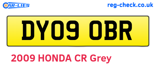 DY09OBR are the vehicle registration plates.