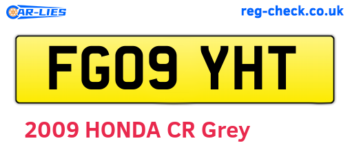 FG09YHT are the vehicle registration plates.