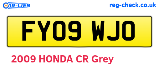 FY09WJO are the vehicle registration plates.