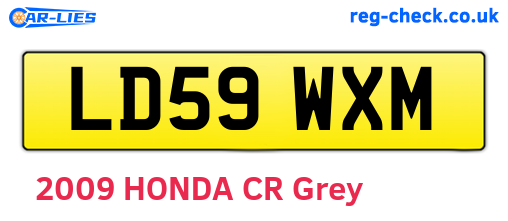 LD59WXM are the vehicle registration plates.