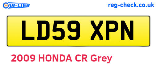 LD59XPN are the vehicle registration plates.