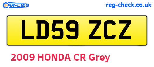 LD59ZCZ are the vehicle registration plates.