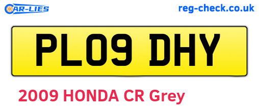 PL09DHY are the vehicle registration plates.