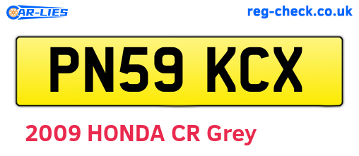 PN59KCX are the vehicle registration plates.