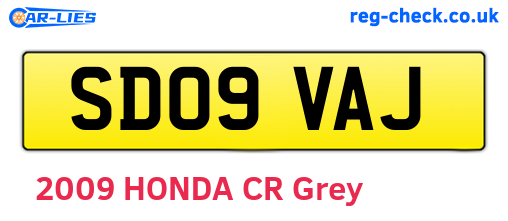 SD09VAJ are the vehicle registration plates.