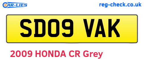 SD09VAK are the vehicle registration plates.