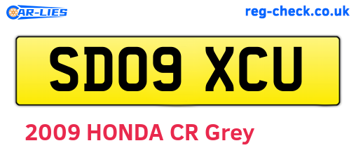 SD09XCU are the vehicle registration plates.