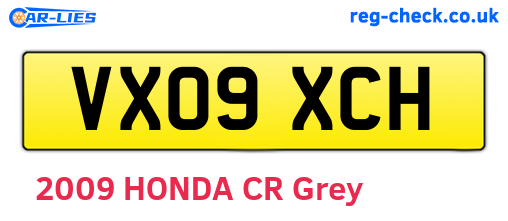 VX09XCH are the vehicle registration plates.