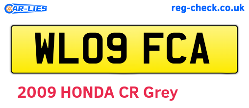 WL09FCA are the vehicle registration plates.