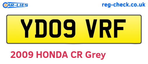 YD09VRF are the vehicle registration plates.