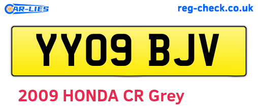 YY09BJV are the vehicle registration plates.