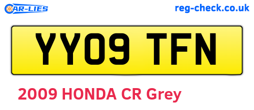 YY09TFN are the vehicle registration plates.