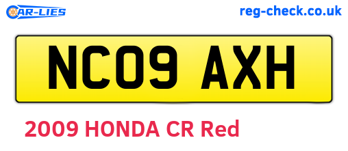 NC09AXH are the vehicle registration plates.