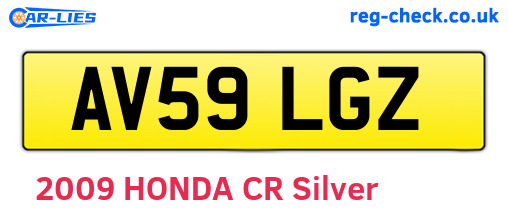 AV59LGZ are the vehicle registration plates.