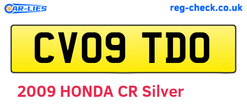 CV09TDO are the vehicle registration plates.