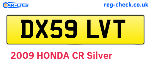 DX59LVT are the vehicle registration plates.