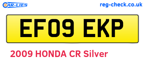 EF09EKP are the vehicle registration plates.