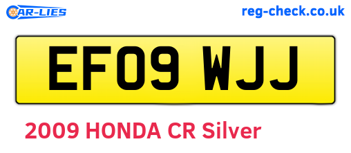 EF09WJJ are the vehicle registration plates.