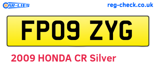 FP09ZYG are the vehicle registration plates.