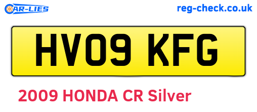 HV09KFG are the vehicle registration plates.