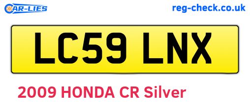 LC59LNX are the vehicle registration plates.