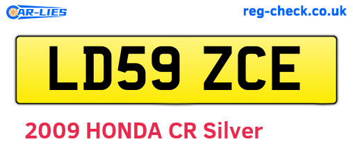 LD59ZCE are the vehicle registration plates.