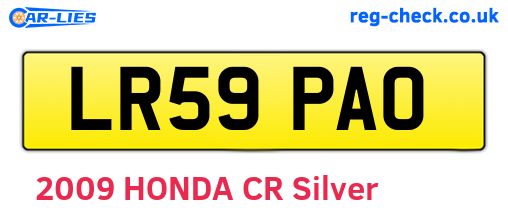 LR59PAO are the vehicle registration plates.