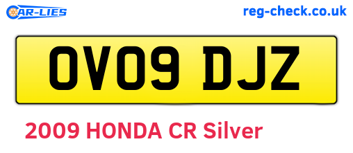 OV09DJZ are the vehicle registration plates.
