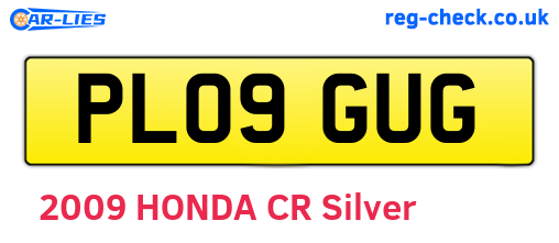 PL09GUG are the vehicle registration plates.