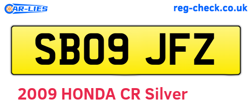 SB09JFZ are the vehicle registration plates.