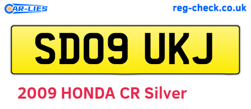 SD09UKJ are the vehicle registration plates.