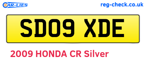 SD09XDE are the vehicle registration plates.