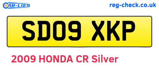 SD09XKP are the vehicle registration plates.