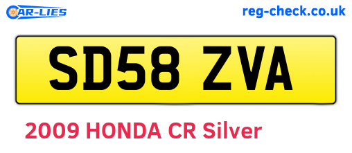 SD58ZVA are the vehicle registration plates.