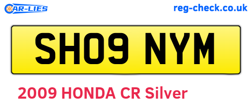 SH09NYM are the vehicle registration plates.