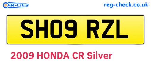SH09RZL are the vehicle registration plates.
