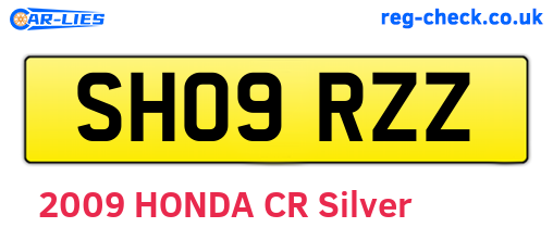 SH09RZZ are the vehicle registration plates.