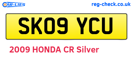 SK09YCU are the vehicle registration plates.