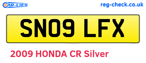 SN09LFX are the vehicle registration plates.