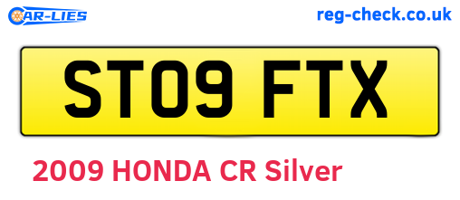ST09FTX are the vehicle registration plates.